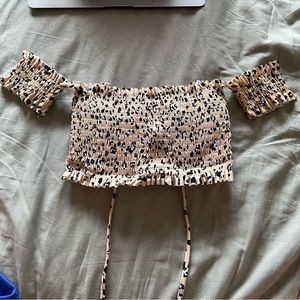 Cheetah print swim top!